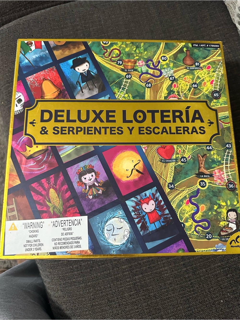 Deluxe Lotería & Serpientes y Escaleras Game - Yellow
